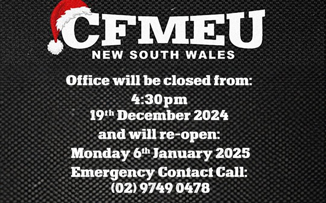 Xmas Holidays Closure 2024